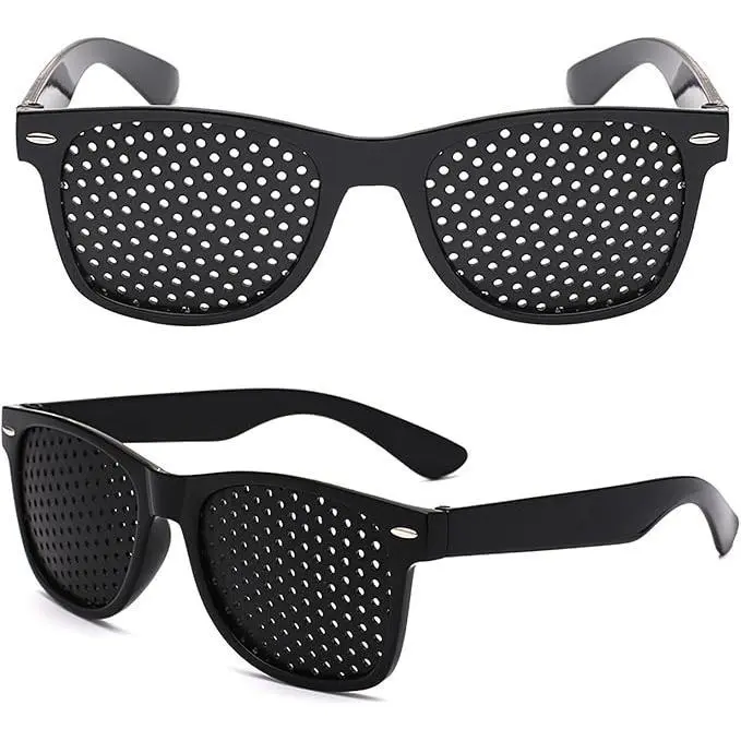 Anti-myopia Astigmatism Glasses With HolesVisionCorrection Fatigue Pin Hole Glasses For MenWomenEyesight Improvement Natura Blocking Anti-Eyestrain Glasses stylish specs