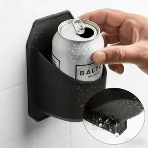 Bathroom Shower Beer Rack Portable Can Storage Rack Beverage Rack Organiser Wall-Mounted Waterproof Shower Drink Rack Bathroom Accessories Bathroom Storage Organizer