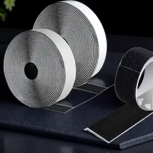 Double Sided Self-Adhesive Removable Velcro Tape, Multipurpose Removable Adhesive, DIY Home Storage Fixing Non-Mark Stick-On Fasteners Waterproof No-Sew Velcro Strips for Curtains Clothes Bags Crafts High Viscosity Durable Reusable Strong Grip No Residue