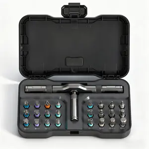 Steelite 24-in-1 Magnetic Ratchet Screwdriver Set - Switchable Head DIY Repair Tool Kit, Compact Portable Tool Box for Home/Gadget/Furniture, Perfect Thanksgiving Christmas New Year Gift