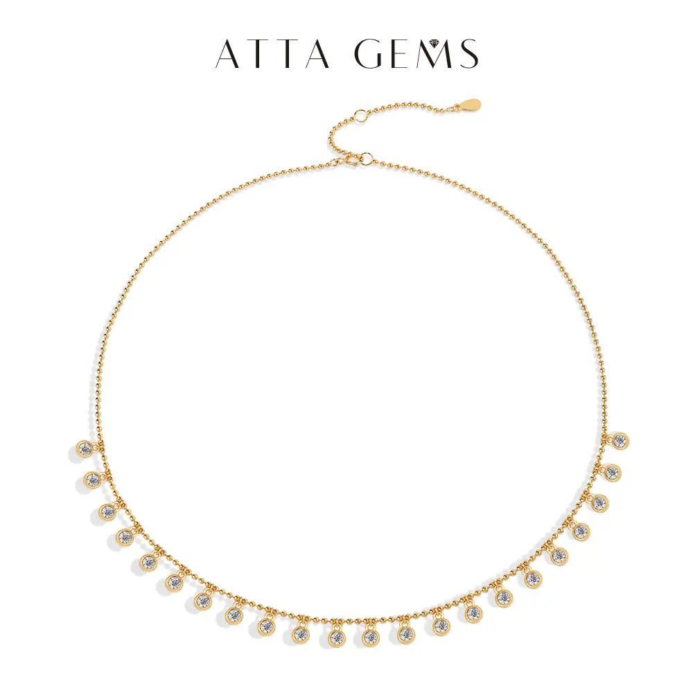 Women's VVS1 Grade D Color Full Synthetic Moissanite Tennis Necklace - Female Adults' Luxury Synthetic Diamond Jewelry, Elegant Artificial Gemstone Chain for Wedding Gifts