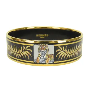 Pre-owned HERMÈS Brass Small Leather Goods Hermes Email GM Bangle