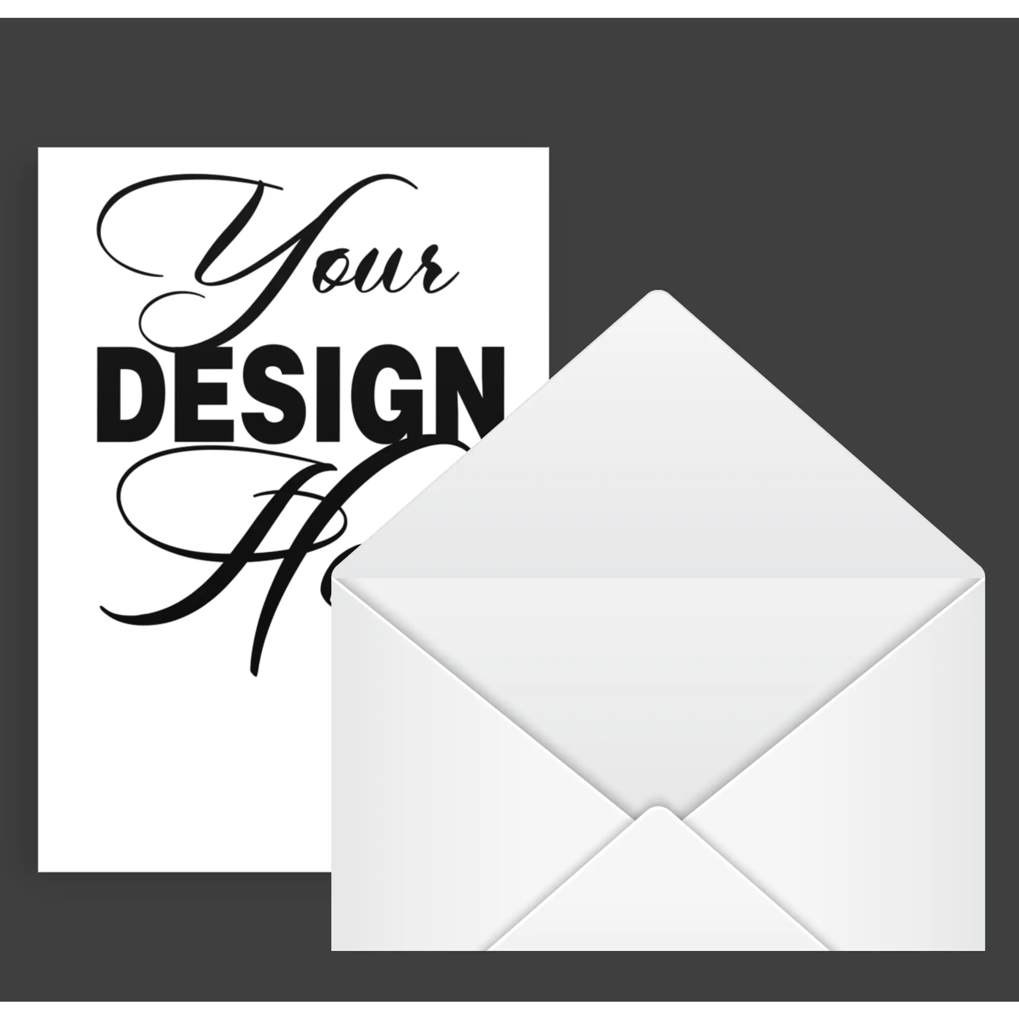Custom upload your own design invitations 5 in. x 7 in. Invitations with envelopes