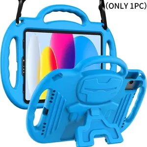 iPad Shockproof Reinforced Case with Shoulder Strap, Handle, and Stand, Durable Protection for iPad, Cover