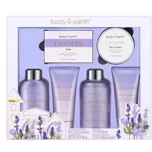 Lavender Scent Self Care Bundles, Bath Shower Gift Set, Bubble Bath, Shower Gel, Body Lotion, Soap, Hand Lotion, Face Cream Mother's Day Gift For Mom Pamper Your Mother