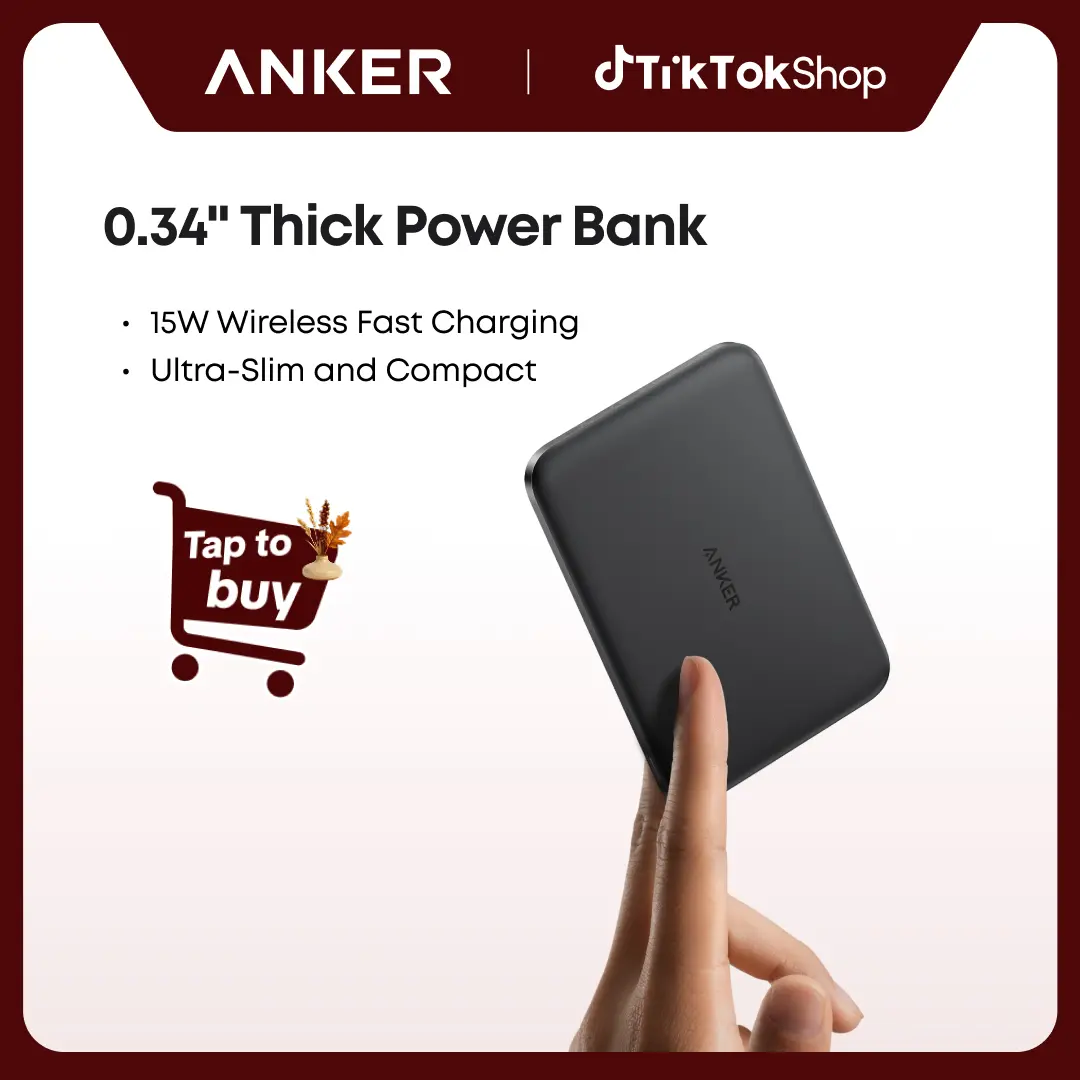 [Live Only]Anker Nano Power Bank, Ultra-Slim 5,000mAh Magnetic Battery Pack, Qi2 Certified 15W Max Ultra-Fast MagSafe-Compatible Portable Charger, Ergonomic Design, For iPhone 16/15/14/13/12 Series Only sohochic
