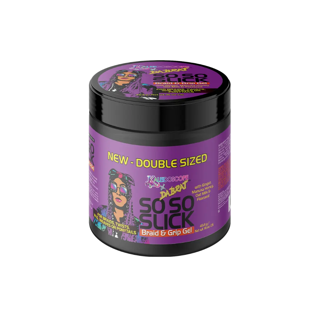 Kaleidoscope GWP - Da Brat SoSo Slick Haircare Braiding and Grip Gel, 16oz, Braiding Gel, Strong Hold Gel, Styling Gel Kaleidoscope GWP - Da Brat SoSo Slick Haircare Braiding and Grip Gel, 16oz, Braiding Gel, Strong Hold Gel, Styling Gel