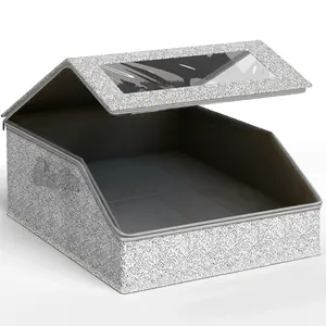 Large Capacity Baseball Cap Storage Box, Holds 24/48 Hats, Fabric Material, Zipper Closure, Foldable, Ideal for Home Organization, Display Box, Foldable Storage Boxes