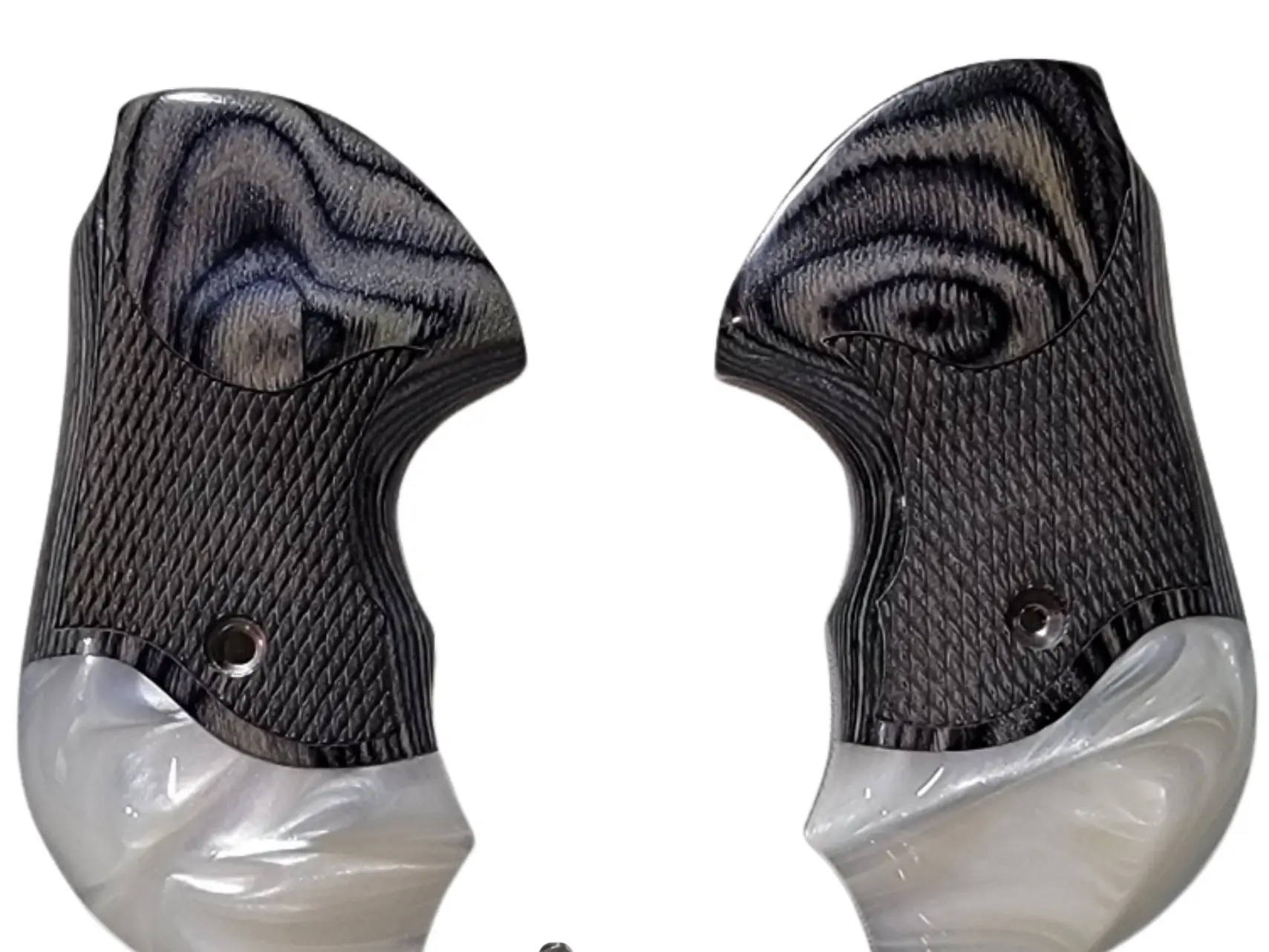 Rossi 63 Black Rosewood Grips with Accent in White Pearl Acrylic