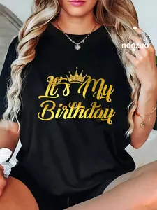 100% Cotton Unisex It's My Birthday Happy Birthday T-Shirt