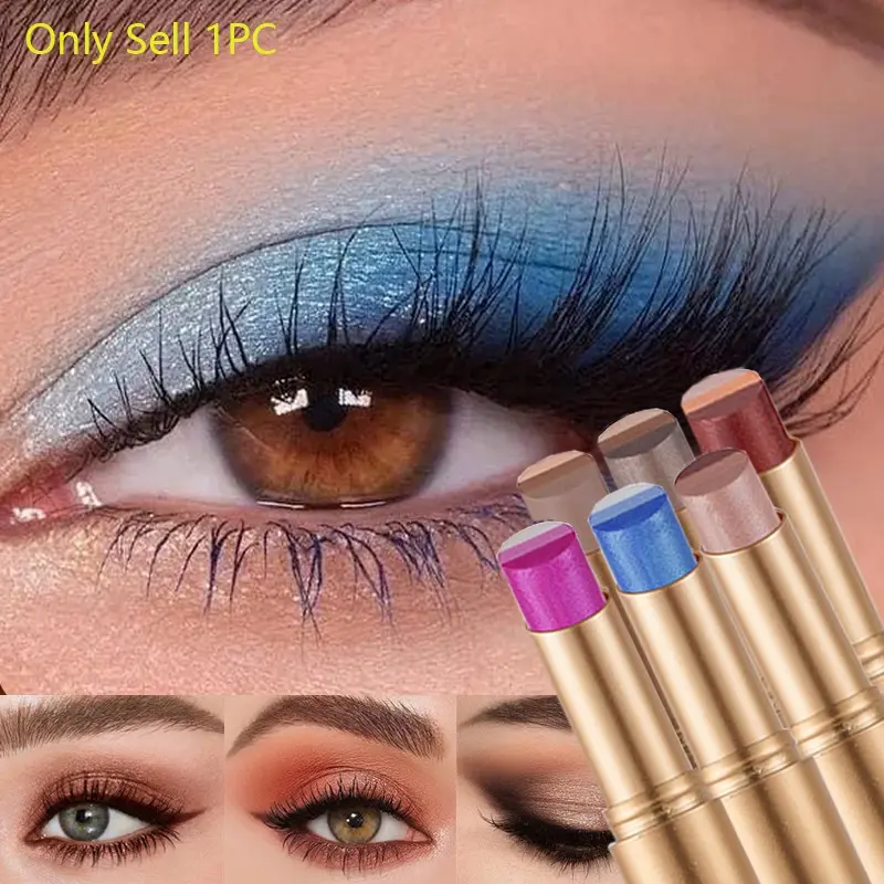 Pearlescent eye shadow Stick Fine Shining Lasting Gloss Smoky Eye Makeup Three Color eye shadow Stick Glitter Eyeshadow Eye Makeup Products
