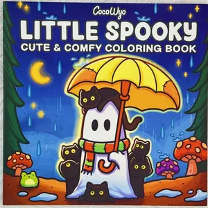 Coloring Book Notebook Featuring Cute and Scary Creatures for Cozy Hygge Moments of Relaxation (Cozy Space Coloring)