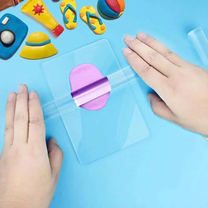 Acrylic Clay Roller & Laminate Sheet, 2pcs/set DIY Modeling Clay Tools, Acrylic Clay Roller for Polymer Clay Modeling and Molding