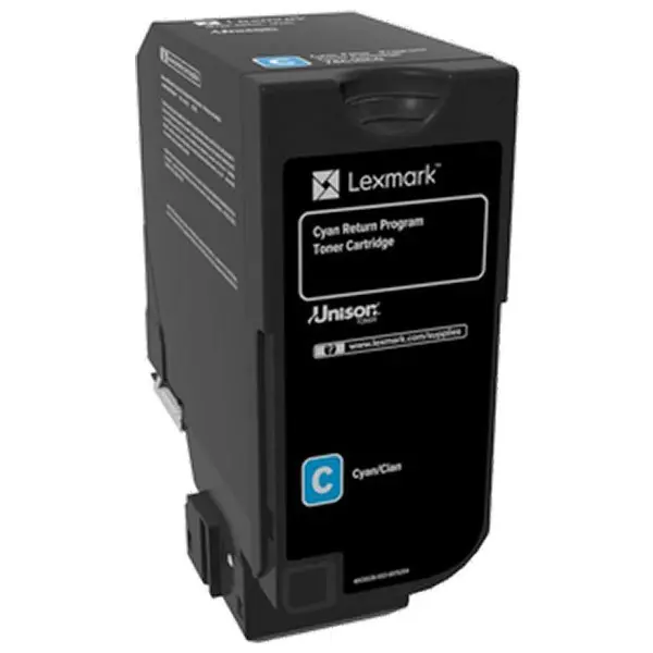 Lexmark Original Cyan Laser Toner Cartridge - CS72X Series, Shake-Free, 3000-Page Yield for Laser Printers