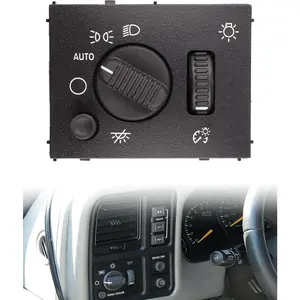 KDO 19381535 Headlight Switch Fits 2003-2006 Silverado Sierra Escalade Tahoe Yukon, Replaces 15194803 D1595G Headlight Instrument Panel Dimmer Switch