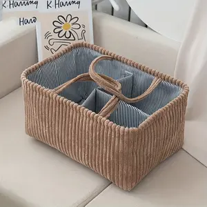 Multifunctional Compartment Storage Basket with large capacity and easy to carry handle. Perfect for organizing clothes, toys and daily household items, lightweight and practical for home tidying up Household Storage Organizer