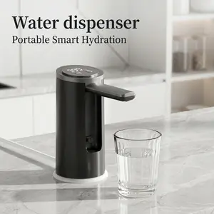 Foldable Nozzle Portable Water Dispenser with Digital Display 4-Level Timed USB Rechargeable Dispensing for Home Office Outdoor