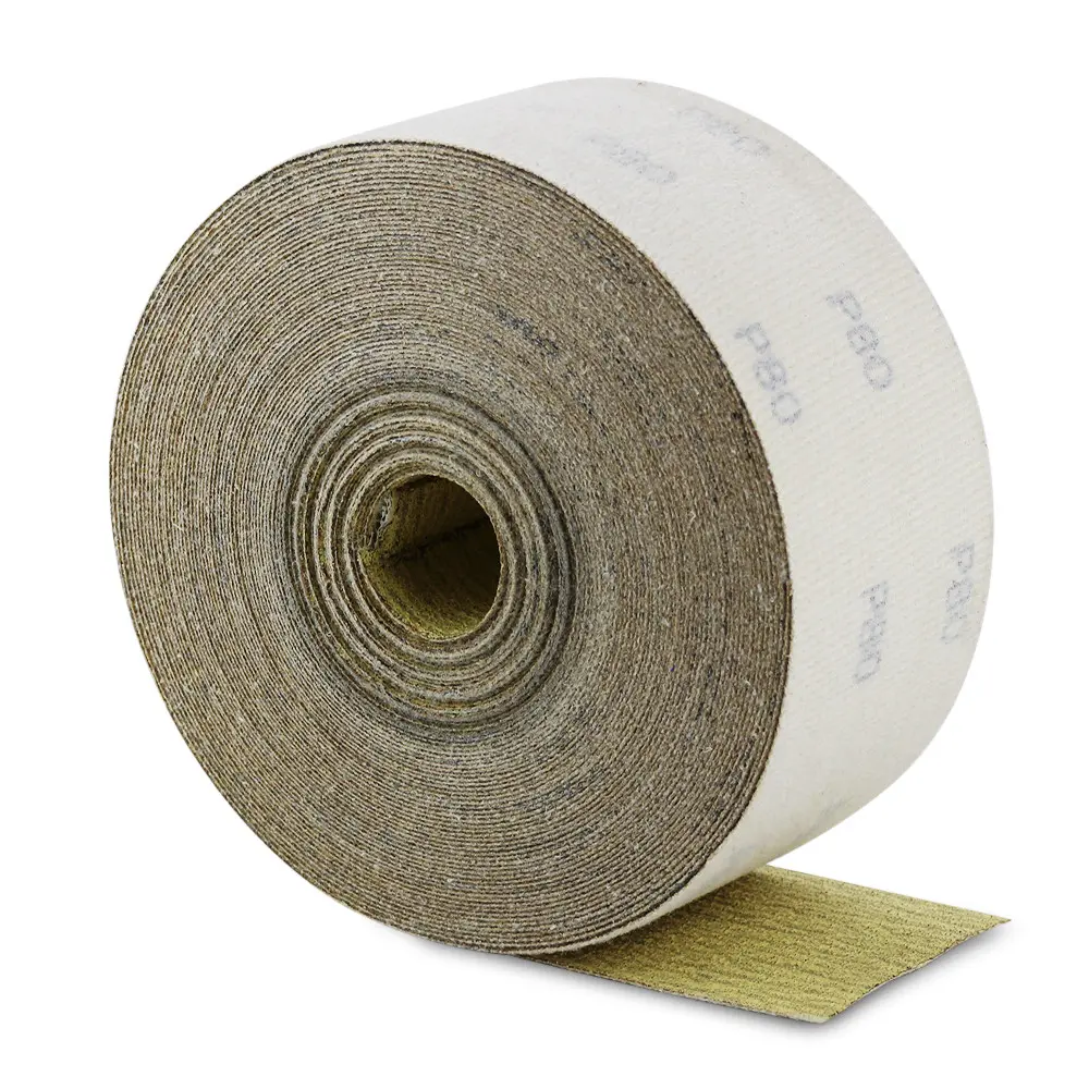 2-3/4" x 20 Yard Gold Longboard Hook and Loop Continuous Sandpaper Roll