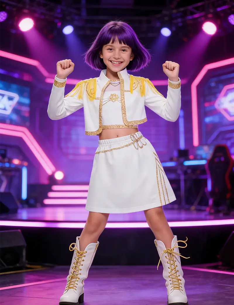 Kpop Hunter Rumi Zoey Mira Cosplay Costume Forchild teenager Girls Roleplaying Skirt Party Outfits Birthday Fantasy, Perfect Birthday Gift