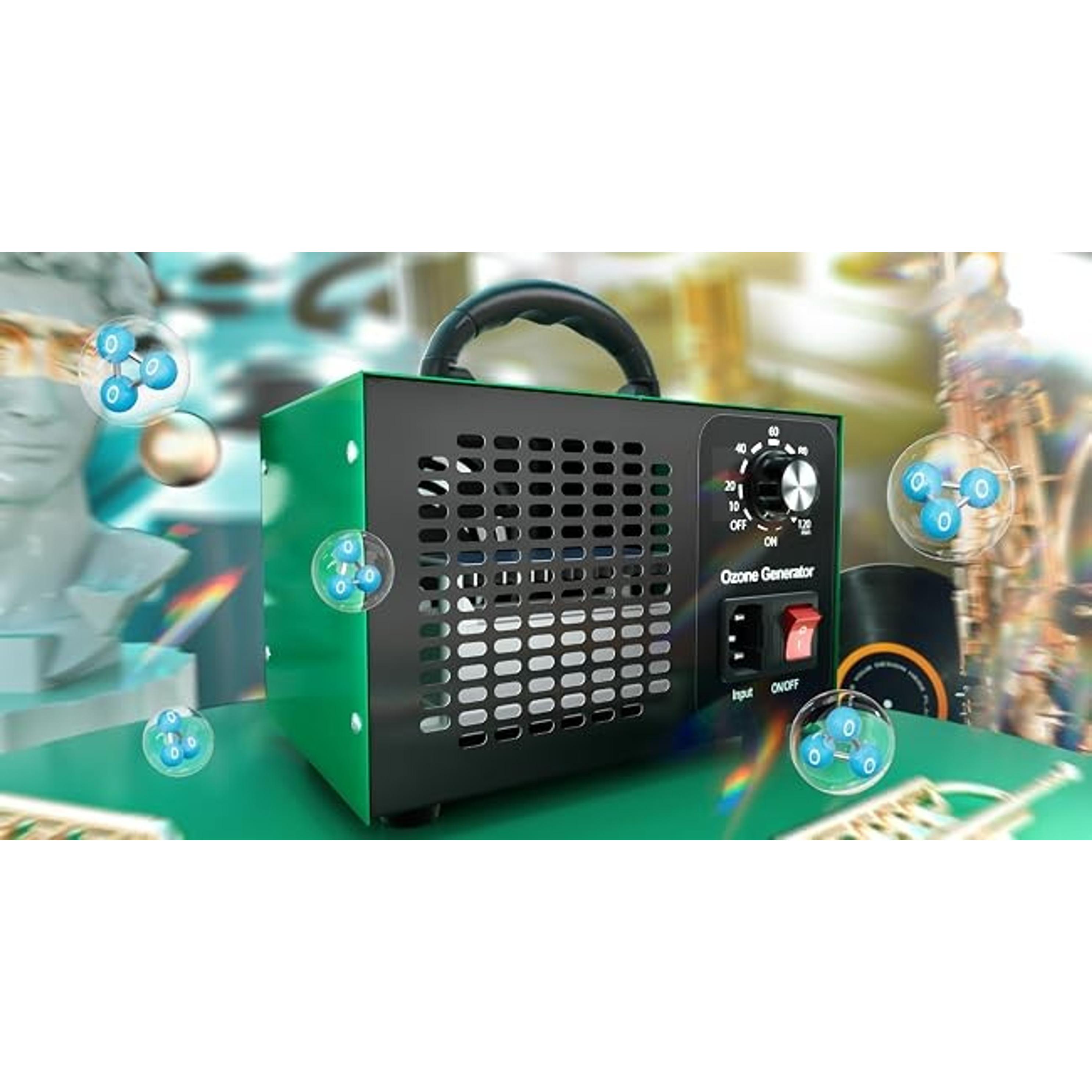 Ozone Generator 45,000mg/h, Home/Industrial O3 Car Deodorizer. Ozone Machine Air Ionizer Ozone Odor Eliminator for Strong Odor. Odor Eliminator for Home, Car, Pet. Room Deodorizer For 2500 sq ft.
