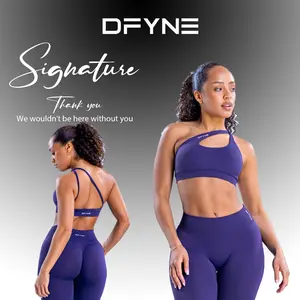 DFYNE Signature Impact Asymmetric Sports Bra Bold Functional Ready for Action Workout Gear Yoga Gym Activewear Yoga Clothes