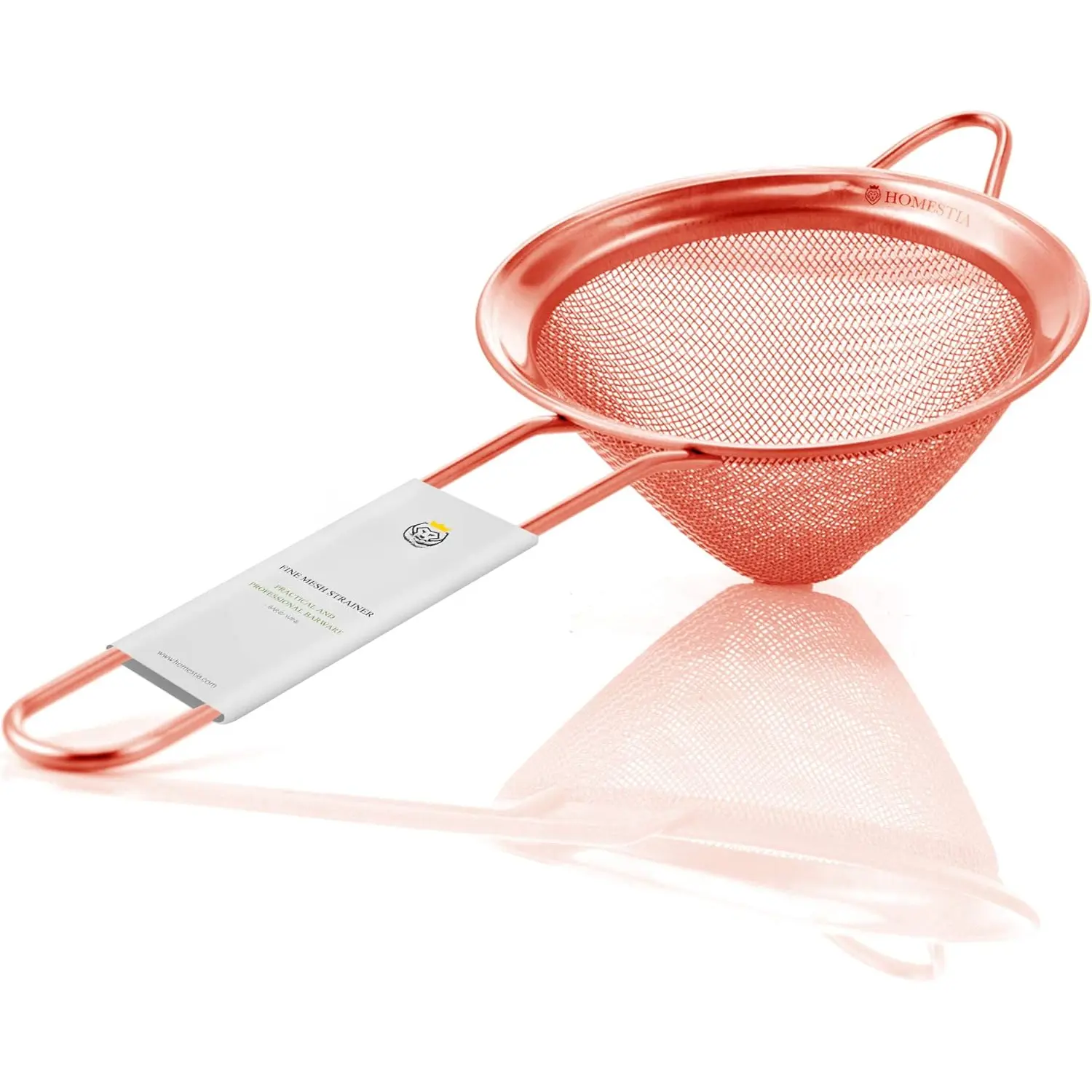 Fine Mesh Strainer for Kitchen, Kitchen 304 Stainless Steel  Sieve Sifters for , Liquid Strainer Cup for , Drinks, , Rice, Oil, Coffee, Juice, Flour, Fruits (Rose )
