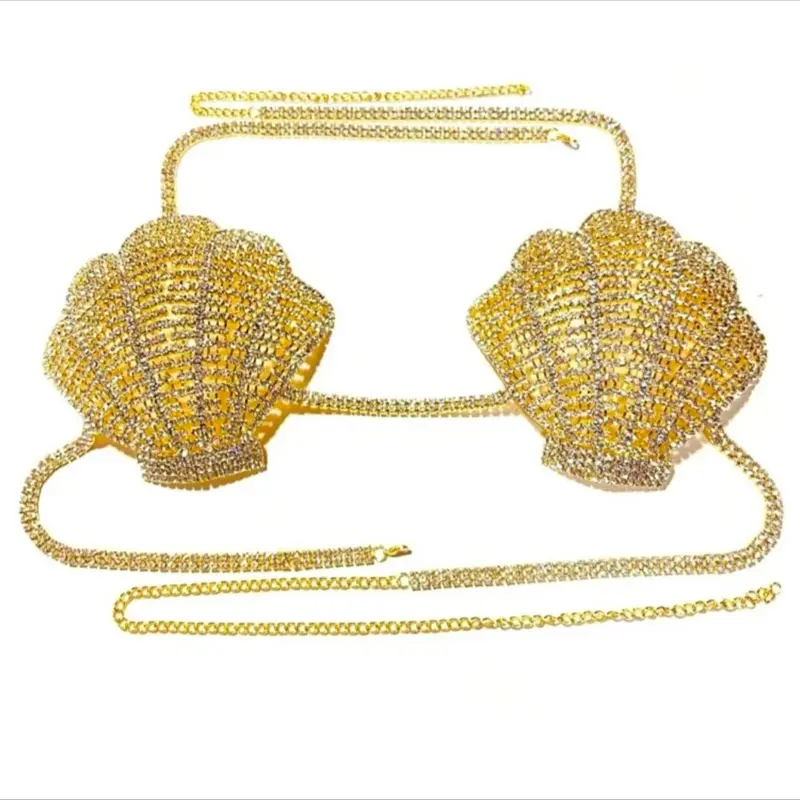 Gold seashell chain top