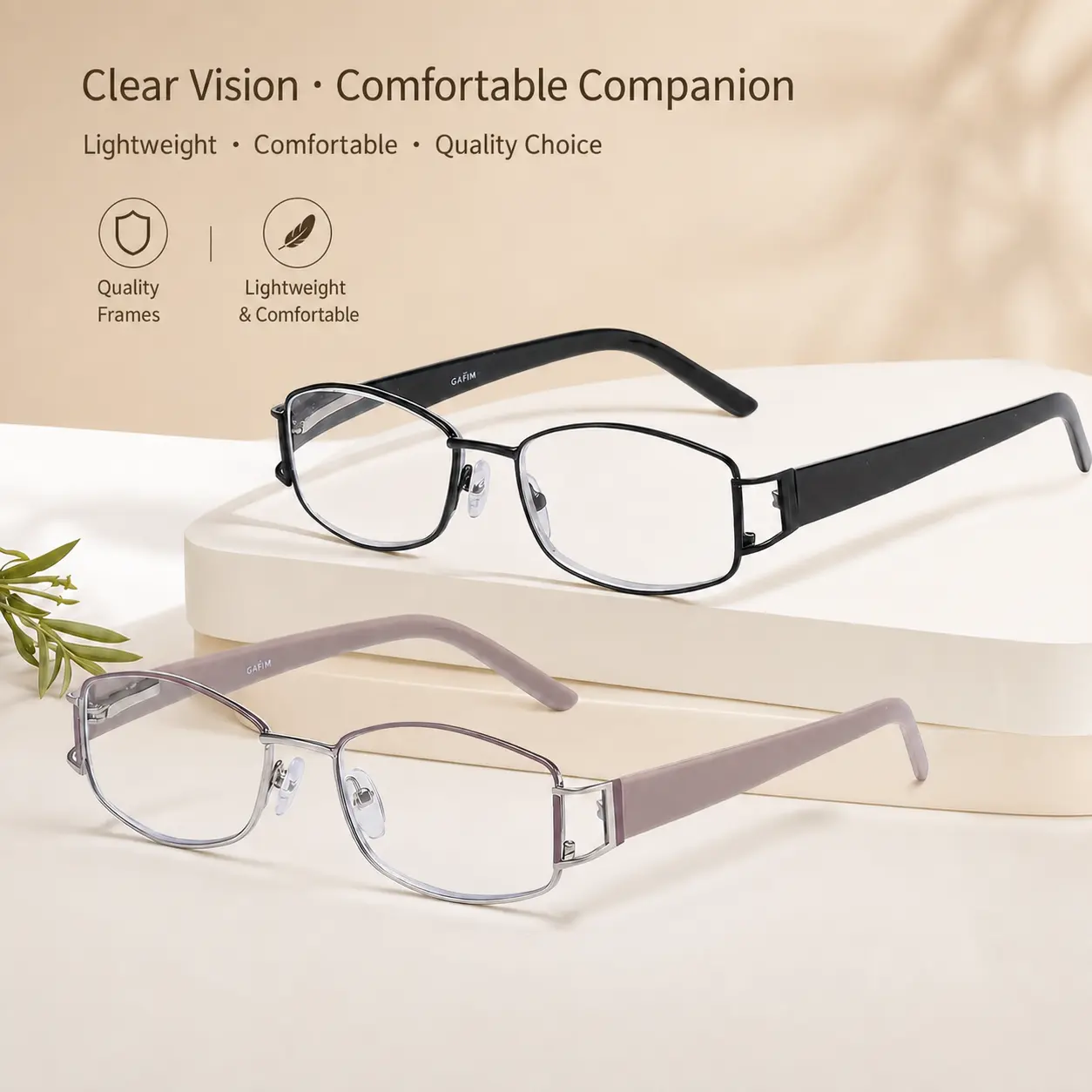 2PCS HD Reading Glasses for Couples, Retro Aviator Metal Frame Readers, Stylish Sunglasses-Inspired Eyewear for Men & Women, Summer Trend Sports Look