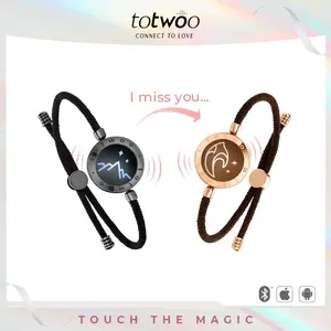 【Creative Gifts】totwoo Mountain&Sea  Long Distance Touch Bracelets  Functional Love Connect Gift For Boyfriend or Girlfriend or your Family