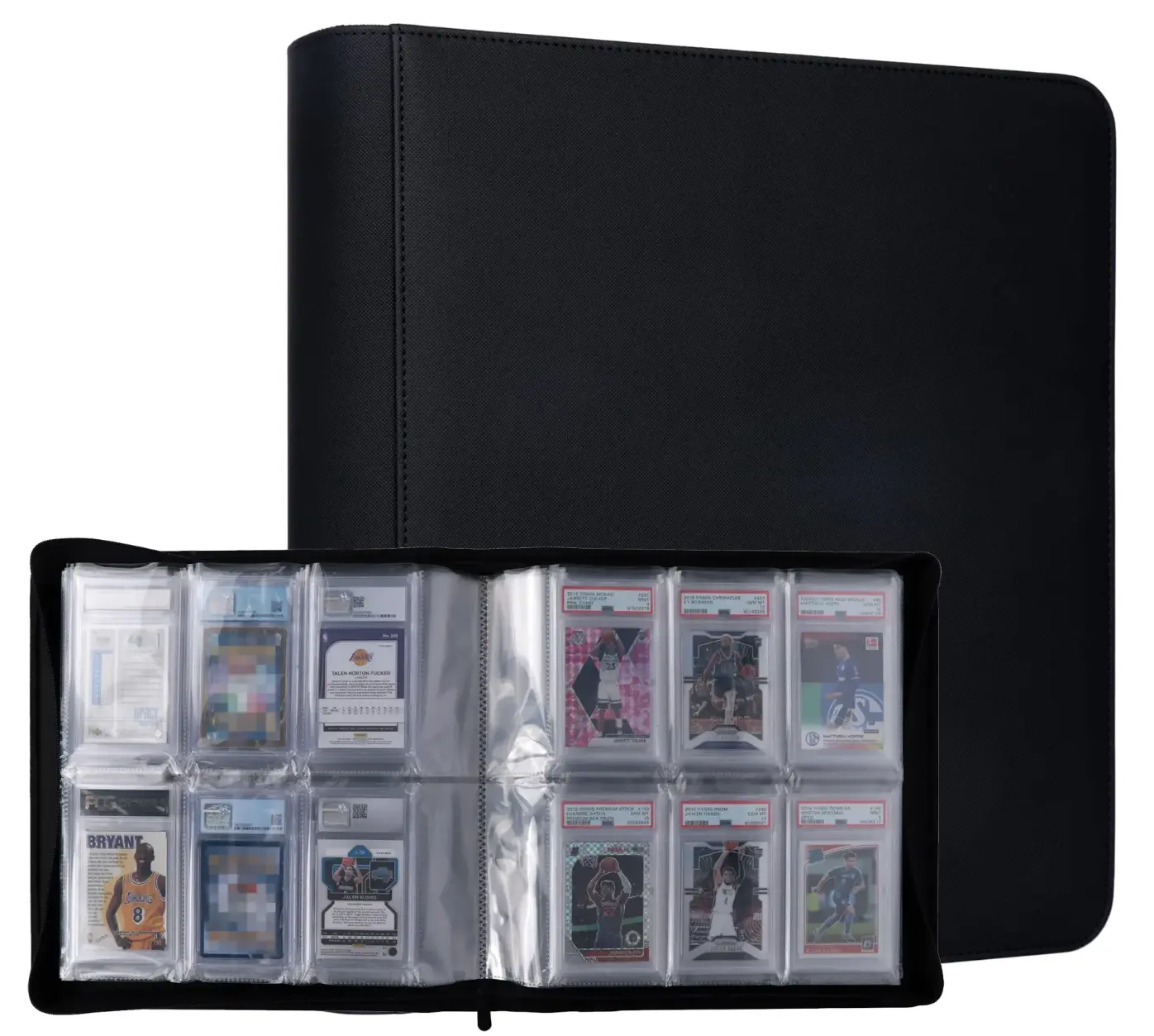 Graded Card Binder Holds 60 Graded Slab Premium Trading Card Slabs - Holds PSA CGC CSG FGS FCG Graded Cards 6 Pocket Graded Card Binder