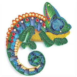 DIY Diamond Art Painting Kit, Chameleon Shaped Artificial Diamond Partial Mosaic Handicraft, Wall Decor Art for Bedroom, Office, Living Room, Handcraft, DIY Kits