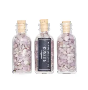 Kunzite Gem Bottle - Polished Chips of Kunzite Crystals