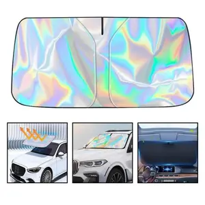 Laser Car Windshield Sun Shade | Reflector Sunshade Offers Ultimate Protection for Car Interior | Cool Reflective Sun Blocker Fits Sedan/SUVs, MPVs. (57x29.5 in)