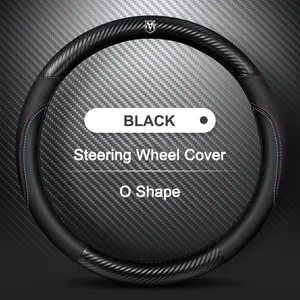 Carbon Fiber Luxury Car Steering Wheel Cover, Fits Dodge Journey Caliber Challenger Charger Nitro RAM 1500 Dart Durango, Durable & Stylish