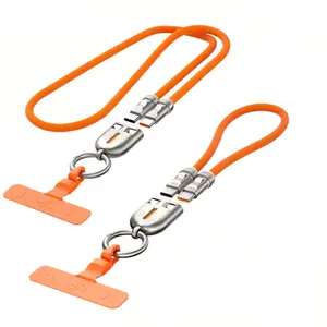 2 in 1 Lanyard 240W USB C To Type C Fast Charging Cable PD3.1 USB Type C Data Cord Cellphone
