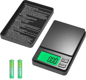 Digital Pocket Scale 1000g x 0.01g, Portable Precision Gram Scale Jewelry Scale with Protective Cover, Auto-Off, Backlit LCD, 7 Units Tare, for Food, Kitchen, Coffee.