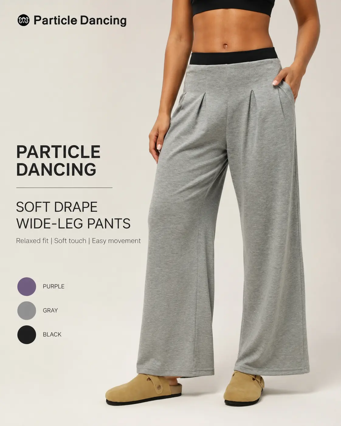 Women’s High Waisted Wide Leg Sweatpants, Soft Relaxed Lounge Pants with Pockets, Clean Girl Athleisure Pants for Travel, Studio-to-Street & Everyday Wear