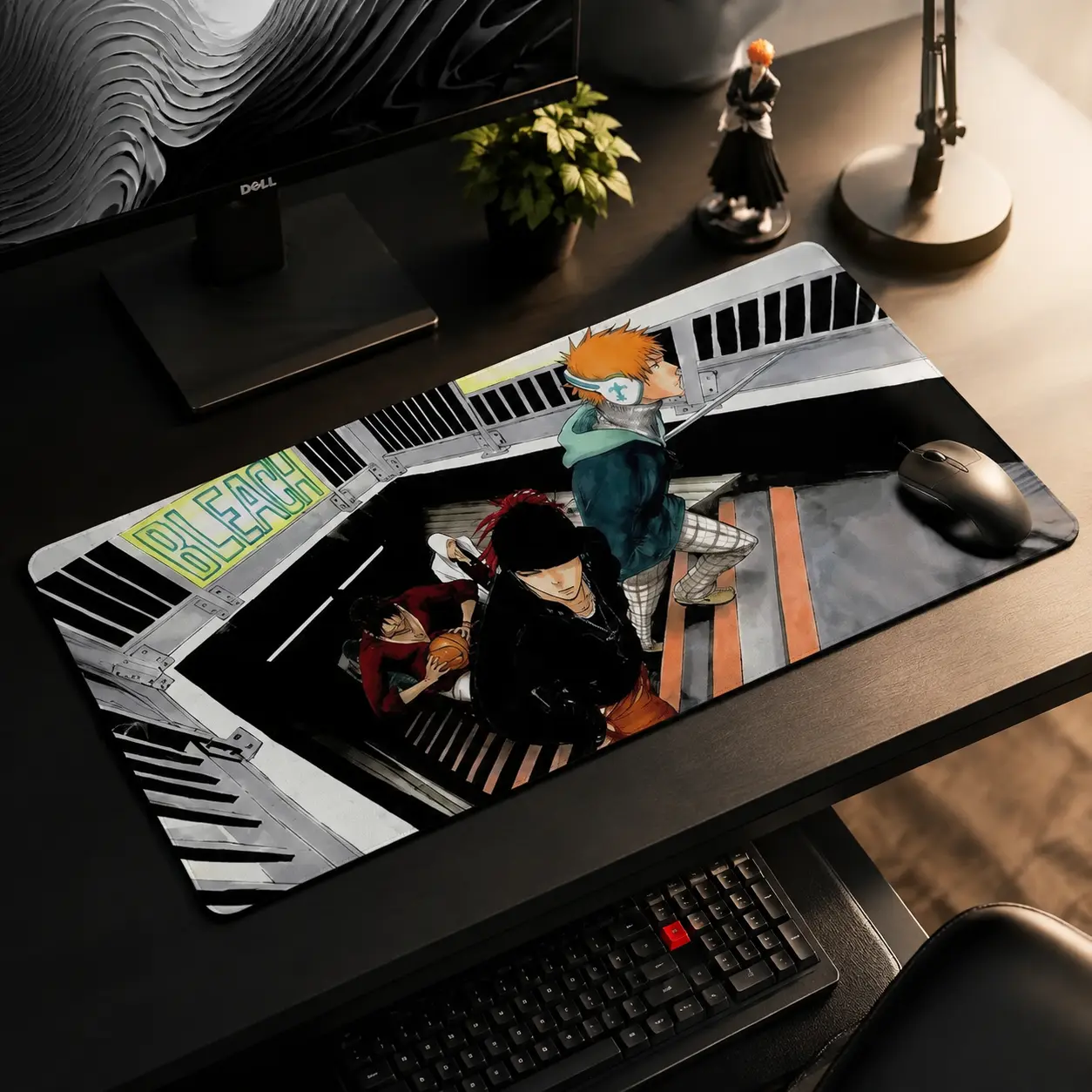 Bleach Extra Large Anime Gaming Mousepad - Ichigo Kurosaki, Anti-Slip Rubber Base