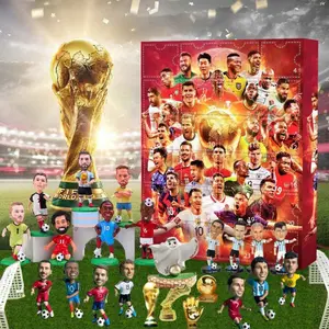 Surprise Gift: Premium Football Theme Collectible Blind Box Dolls & World Cup Calendar Set, Ideal Countdown for Soccer Fans