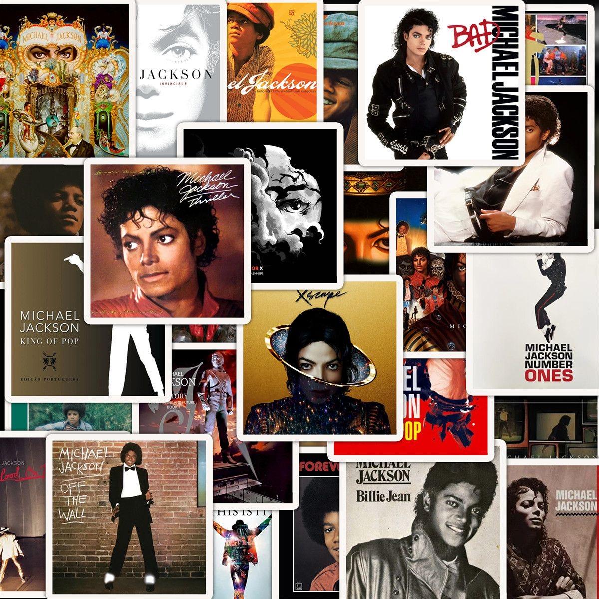 MJ Album Record Merch Stickers Waterproof for DIY Phone Tablet Journal Iconic Style Fans Must-Have