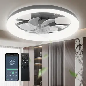 GALENTAL Dimmable Modern LED Fan Light,Ceiling Fan With Light Remote, 3 LED Color Temperature, 6 Speed Noiseless AC Motor, Timer Setting,Adjustable Brightness,White Fandelier Ceiling Fans for Bedroom,Dining room, Living room, Study, Jumpstart newyear