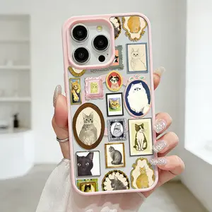 Chic Cat Portrait Clear Magnetic Phone Case , Support MagSafe Silicone Bumper Protective Cover For iPhone X 11 12 13 14 15 16 17 Pro Max Plus Air Girl