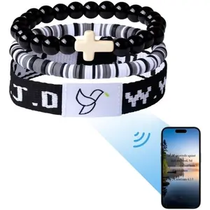 Christian Faith Bracelet – Just Tap Your Phone for New Verse & Daily Faith. Cross & Beaded Stackable Jewelry Gift for Women & Men
