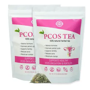 PCOS Fertility Tea for Women Hormonal Balance, Pack of 2, Support Reproductive Health with Spearmint & Nettle Leaf, PCOS Tea Supports Menstrual and Digestion Health Herbal Tea Bags Herbal Detox Tea