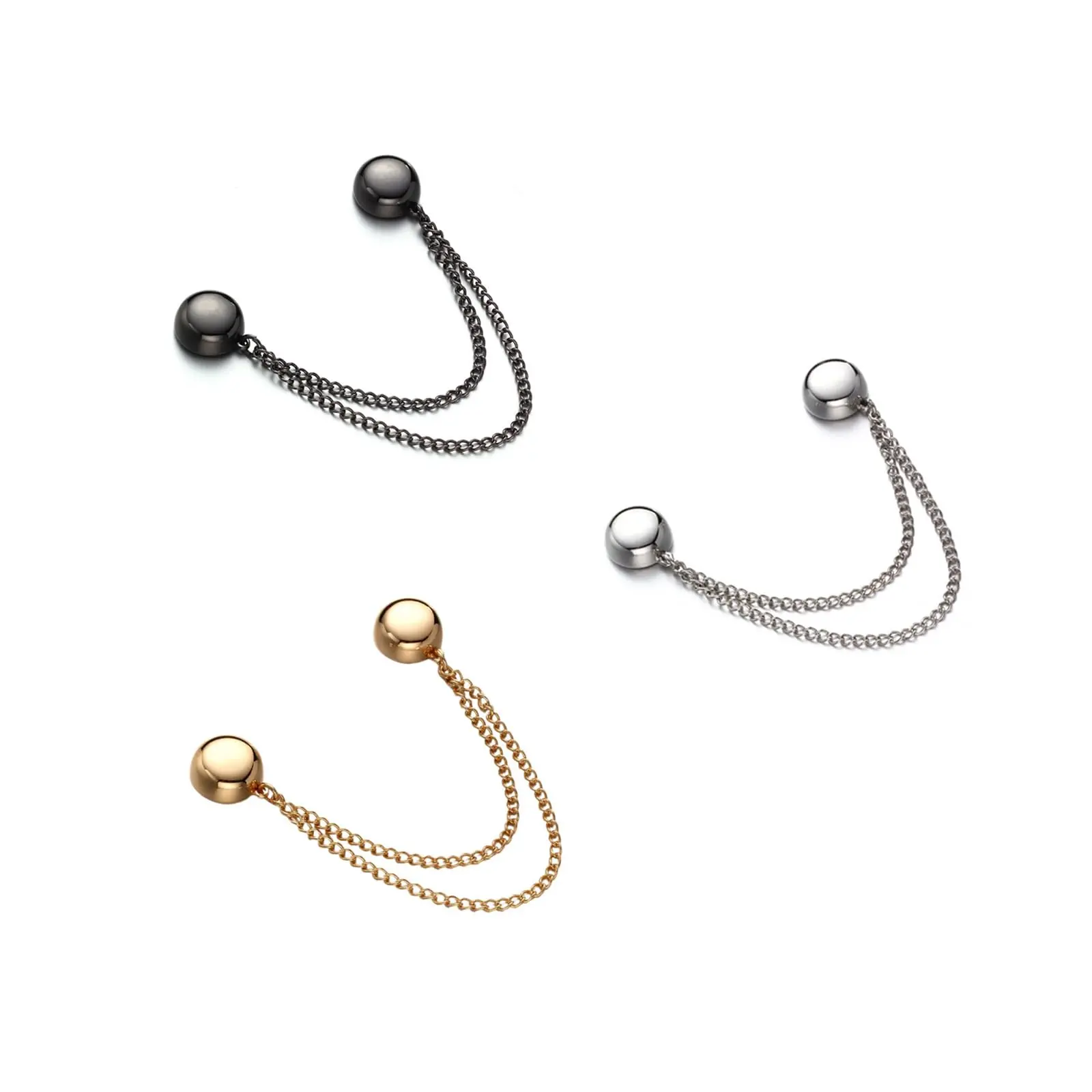 Pinless Magnetic Clothing Clips with Easy Attach Closure, Multi-Use Pinless Brooch Pins for Hijab & T-Shirt Hem, 6pcs (Silver/Gold/Black), Pinless Clip,summervibes Durable Metal Pins Men Accessories Drop Set Pins