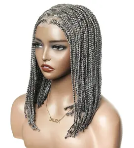 12" Knotless HD Full Lace Bob Box Braided Wig