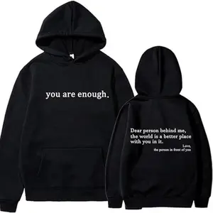 Dear, the person behind me has a double-sided meaning pattern hoodie/sweatshirt/T-shirt, male/female - unisex style, 100% cotton, pullover, unisex hoodie GARMENTARY