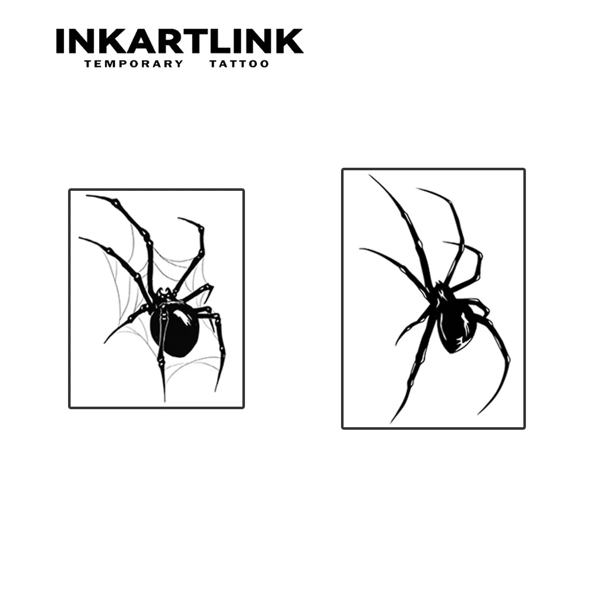 INKARTLINK Magic Tattoo 4 Sheets, Waterproof, Semi-permanent, Long-lasting, Temporary, Simple Fake Tattoo Stickers, Mini Pattern Tattoos, Finger , Party , Art ， Spider