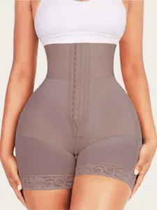 1 Count Women's Solid High Waist Shaping High Waist Shaperwear Bottoms, Fajas, Butt Lifter & Tummy Control Shapewear Shorts, Comfort Body Shaper Panties, Adjustable Hooks High Stretch Briefs, Colombian Shapewear, Suitable For Training Or Sports
