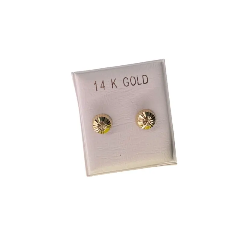 14K Gold Stud Ball Dainty Earrings - Elegant and Durable Design 14K Gold Stud Ball Dainty Earrings - Elegant and Durable Design